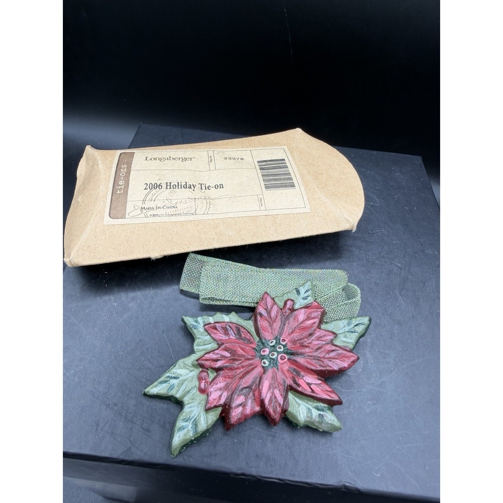 🎄 Longaberger 2006 Holiday Tie-On #23378 NIP 🎁
